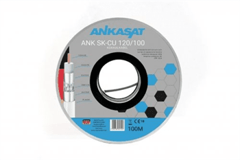 Koaxiální kabel Profi ANKASAT ANK SK-CU, 120/100m, PVC, 7mm, bílý cívka