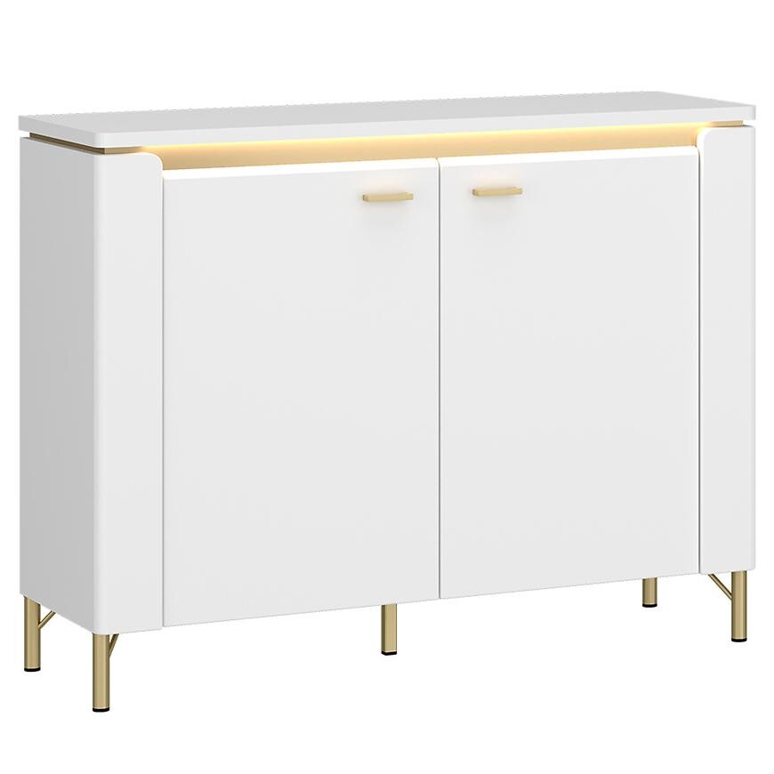 Komoda Lazio LAZK01 U008/U080 2D bílá/bílá alpský