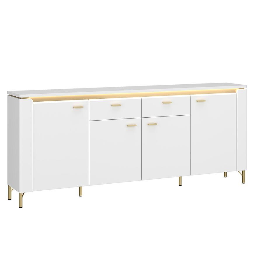 Komoda Lazio LAZK03 U008/U080 4D2S bílá/bílá alpský