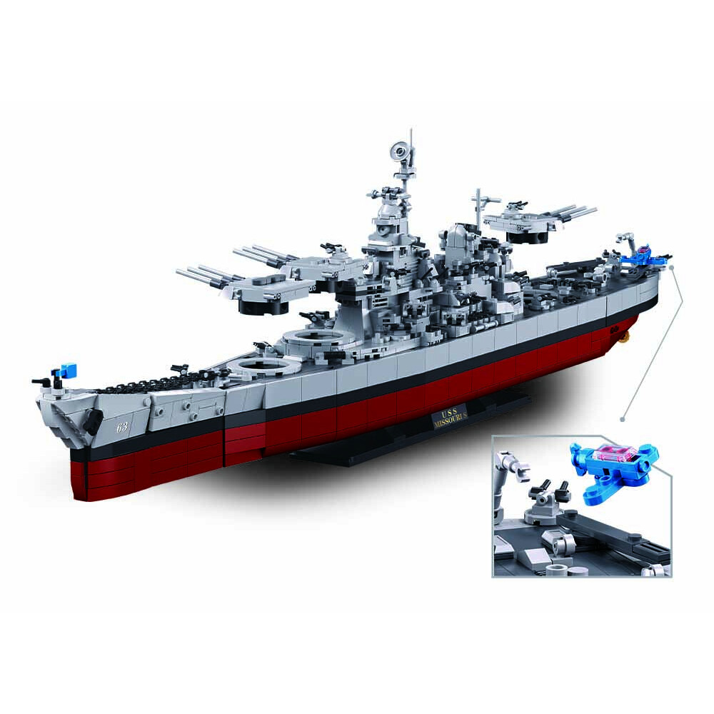 Stavebnice Sluban Model Bricks Bitevní loď USS Missouri 1/350 M38-B1291