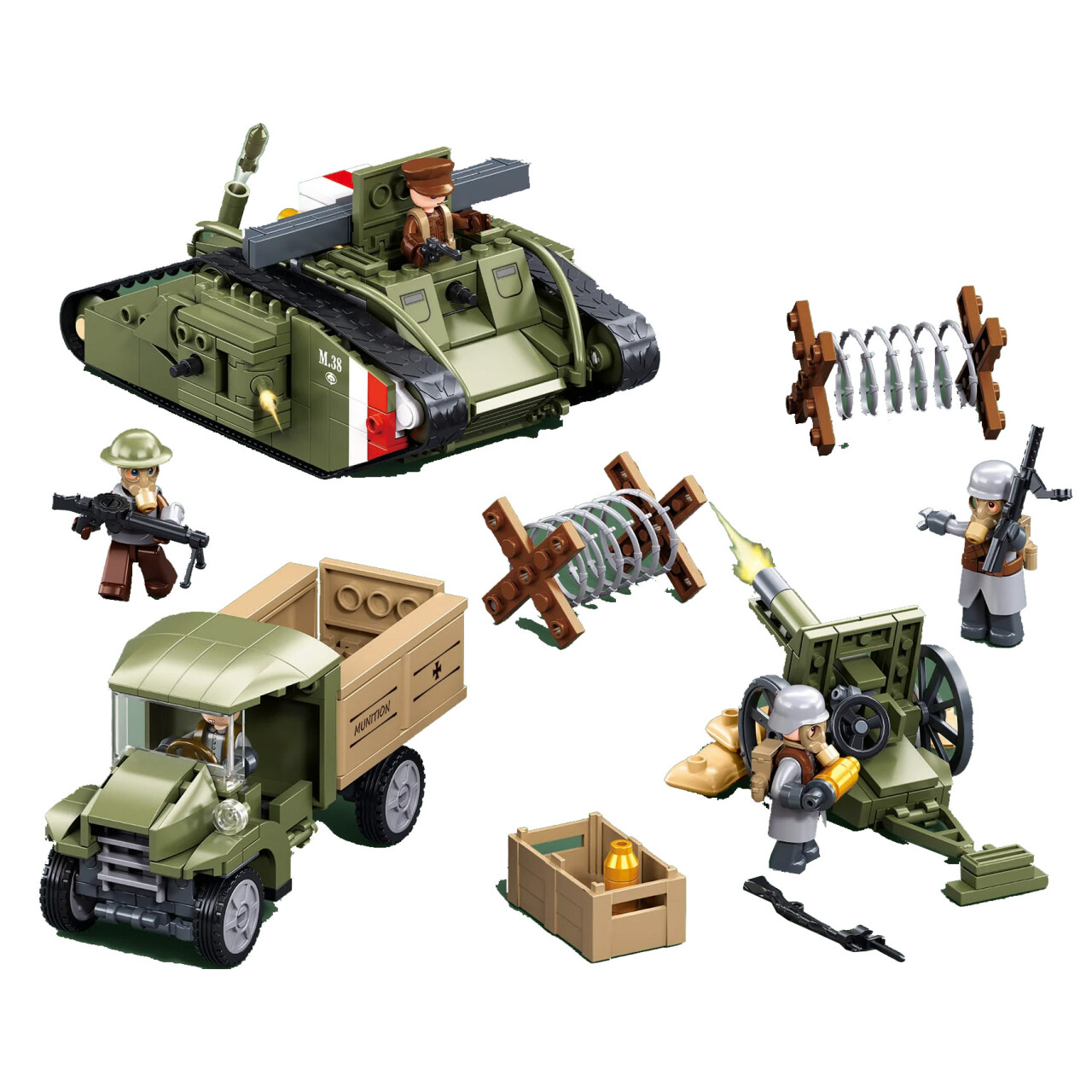 Stavebnice Sluban Army Útočný tank WWI Mark Vs M38-B1296