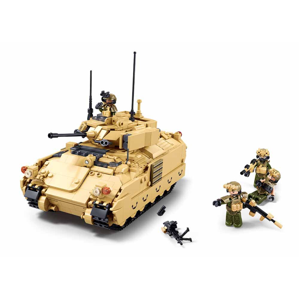 Stavebnice Sluban Model Bricks Tank M3A3S Bradley M38-B1363