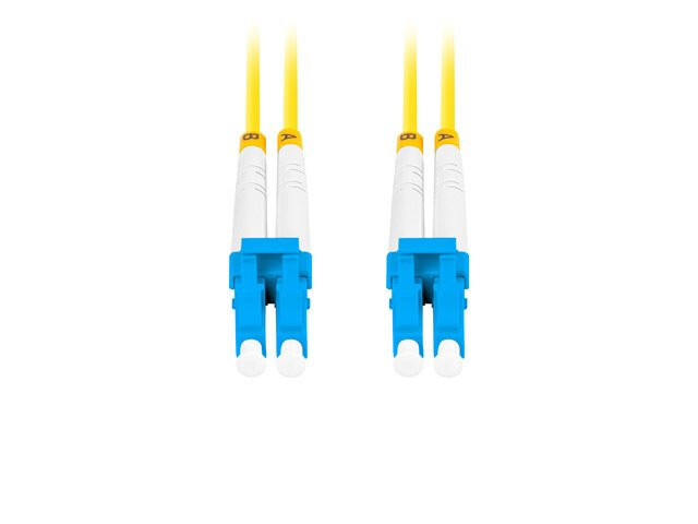 LANBERG optický patch cord SM LC/UPC-LC/UPC duplex 5m LSZH G657A1 průměr 3mm, barva žlutá