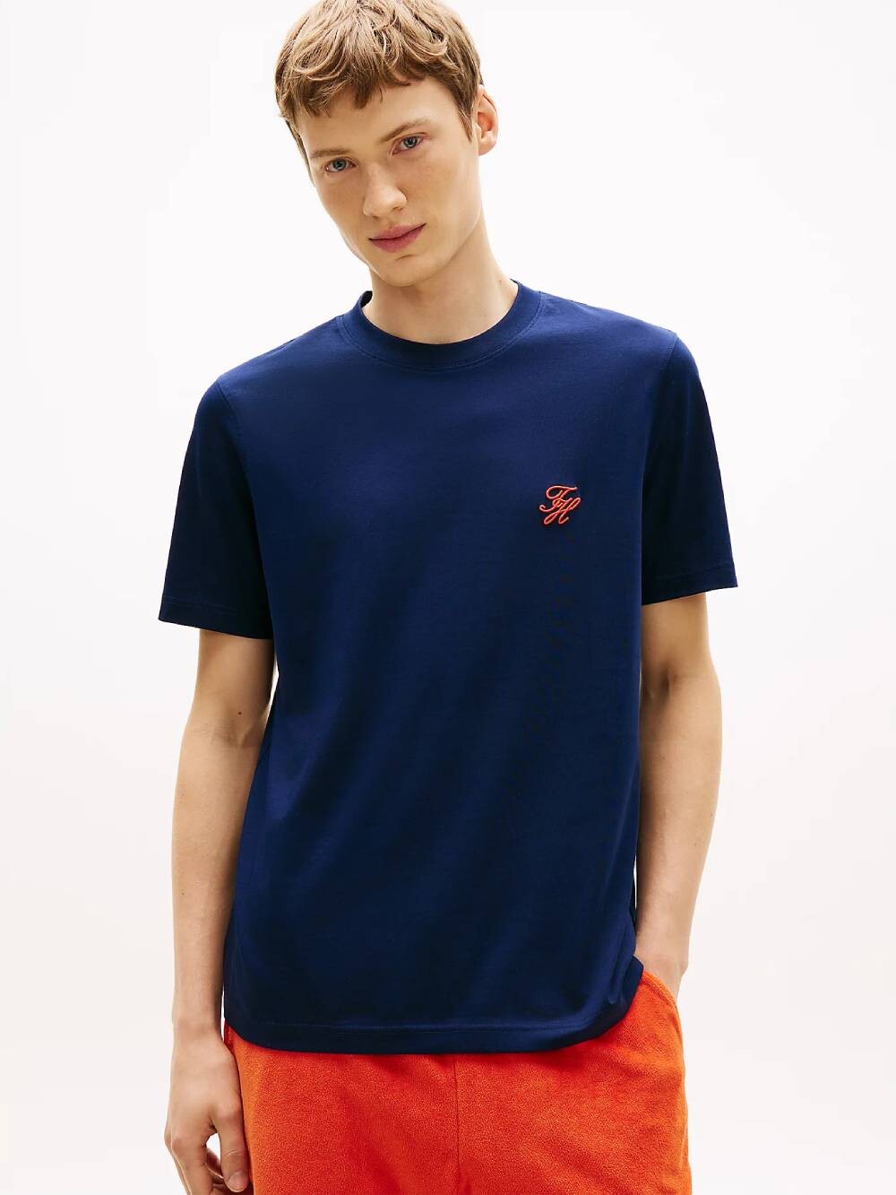 Tommy Hilfiger pánské modré tričko MW0MW43066DCC S
