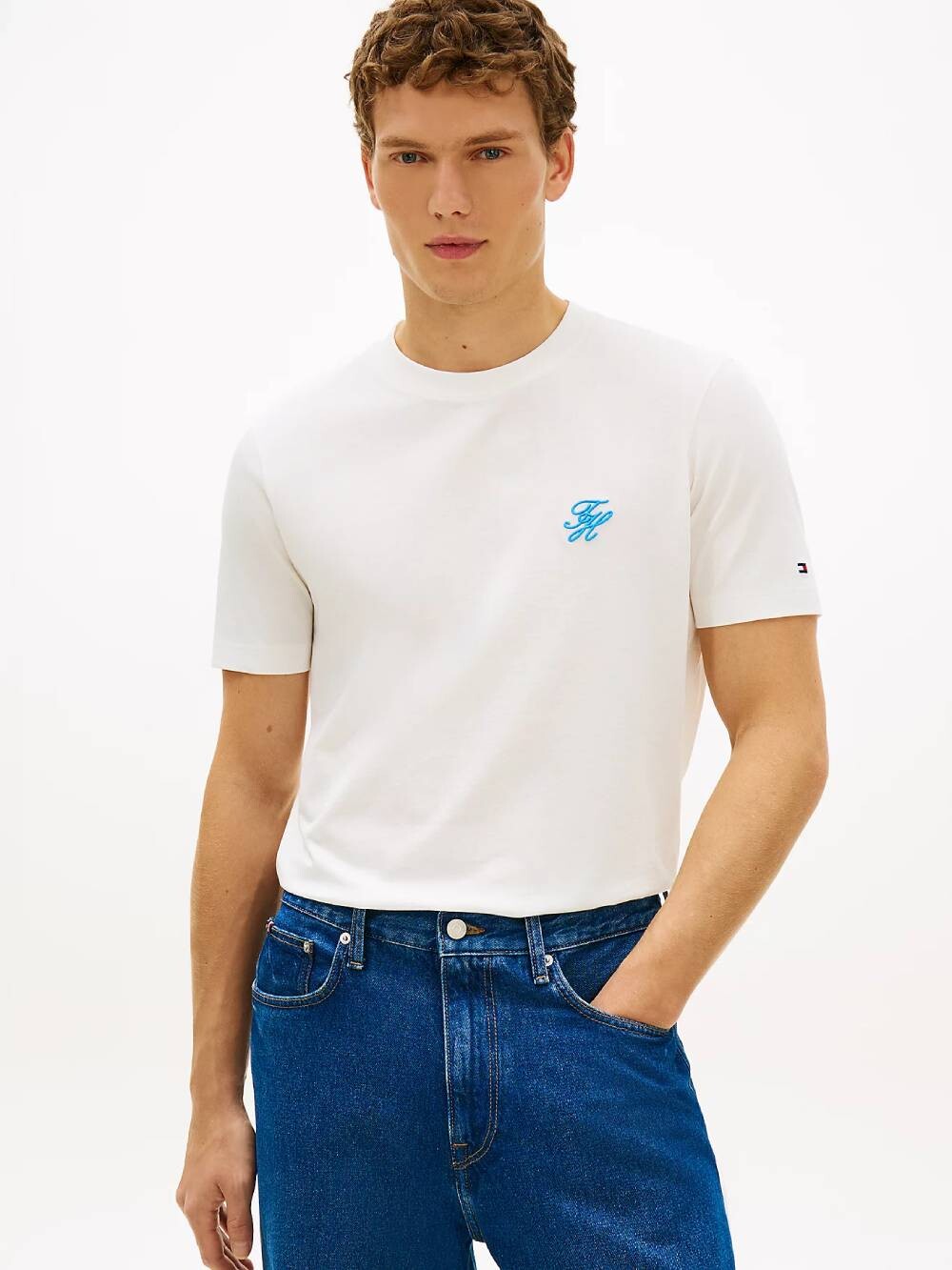 Tommy Hilfiger pánské bílé tričko MW0MW43066YBL S