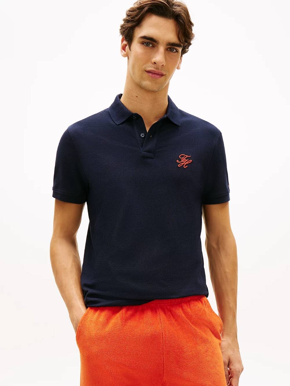 Tommy Hilfiger pánské modré polo tričko MW0MW43046DW5 S