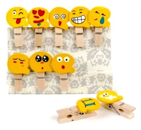 Koeximpo Kolíčky dekorační - Shapes 04 - Smajlík - 171998