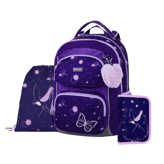 Oxybag Školní set 3dílný OXY JUMPER - Flowers - 0-108426