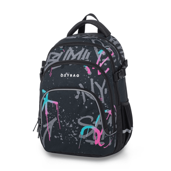 Oxybag Studentský batoh OXY SCOOLER - Grafitti Pink - 8-46326