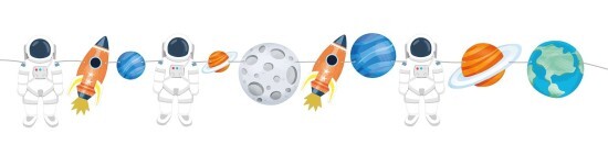 Anděl Papírová girlanda - Vesmír - 15 x 25 cm - 15090