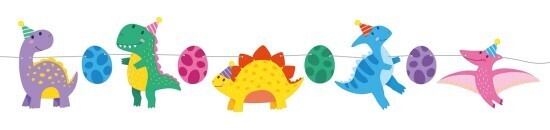 Anděl Papírová girlanda - Dinosauři - 15 x 25 cm - 15091