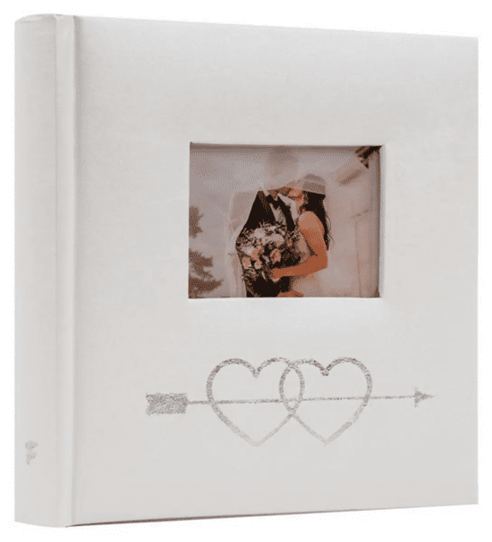 Fandy Fotoalbum 10 x 15 cm - 50 fotek - Hearts 1 - stříbrné - B-4650SW