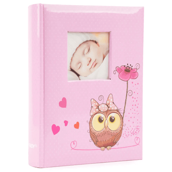 Fandy Fotoalbum 9 x 13 cm - 200 fotek - Owlet 2 - růžové - B-35200SB