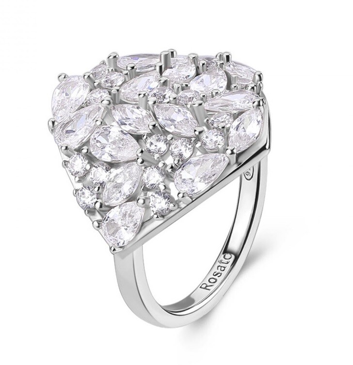 Rosato Blyštivý stříbrný prsten pro ženy Gemma RZGE50 54 mm