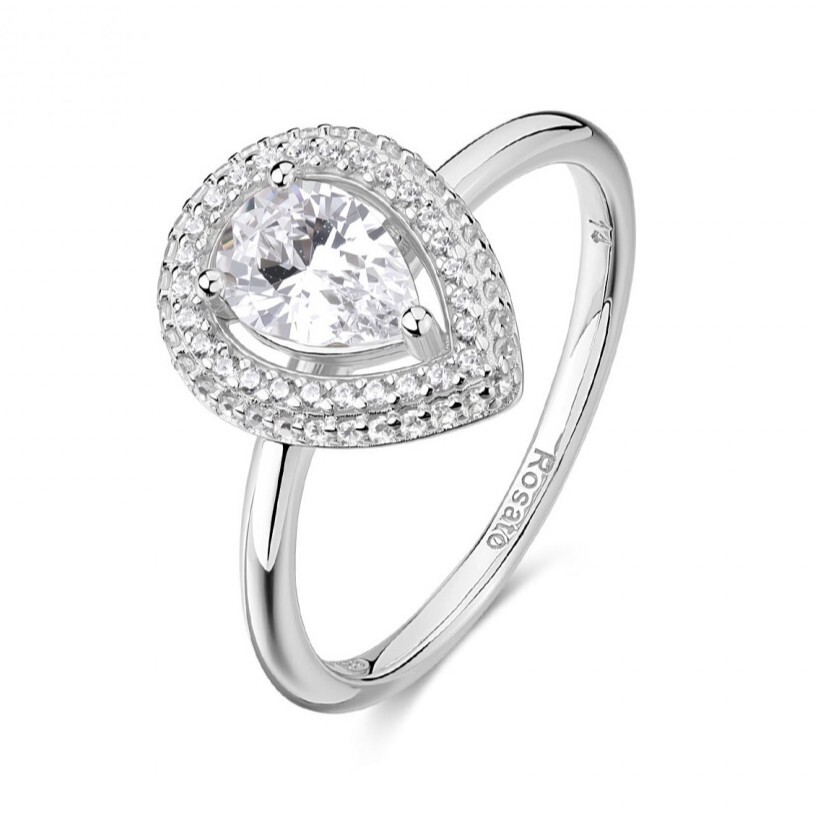 Rosato Oslnivý stříbrný prsten s kubickými zirkony Anna RZAN31 52 mm