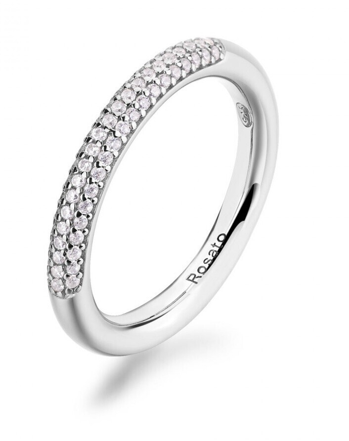 Rosato Elegantní stříbrný prsten se zirkony Bianca RZBI50 54 mm
