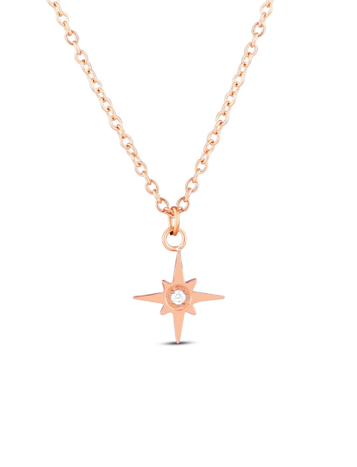 Vuch Třpytivý pozlacený náhrdelník Hvězda Staria Rose Gold