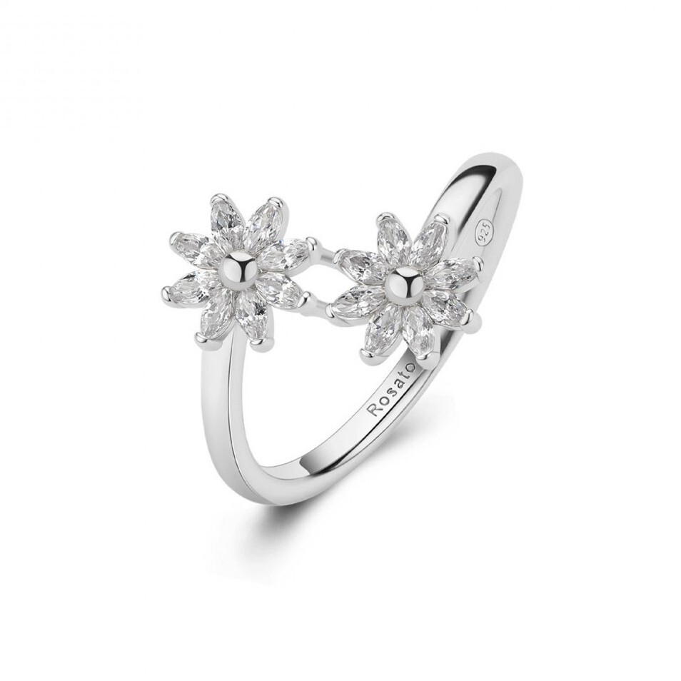 Rosato Něžný stříbrný prsten Květina Gaia RZGA78 60 mm