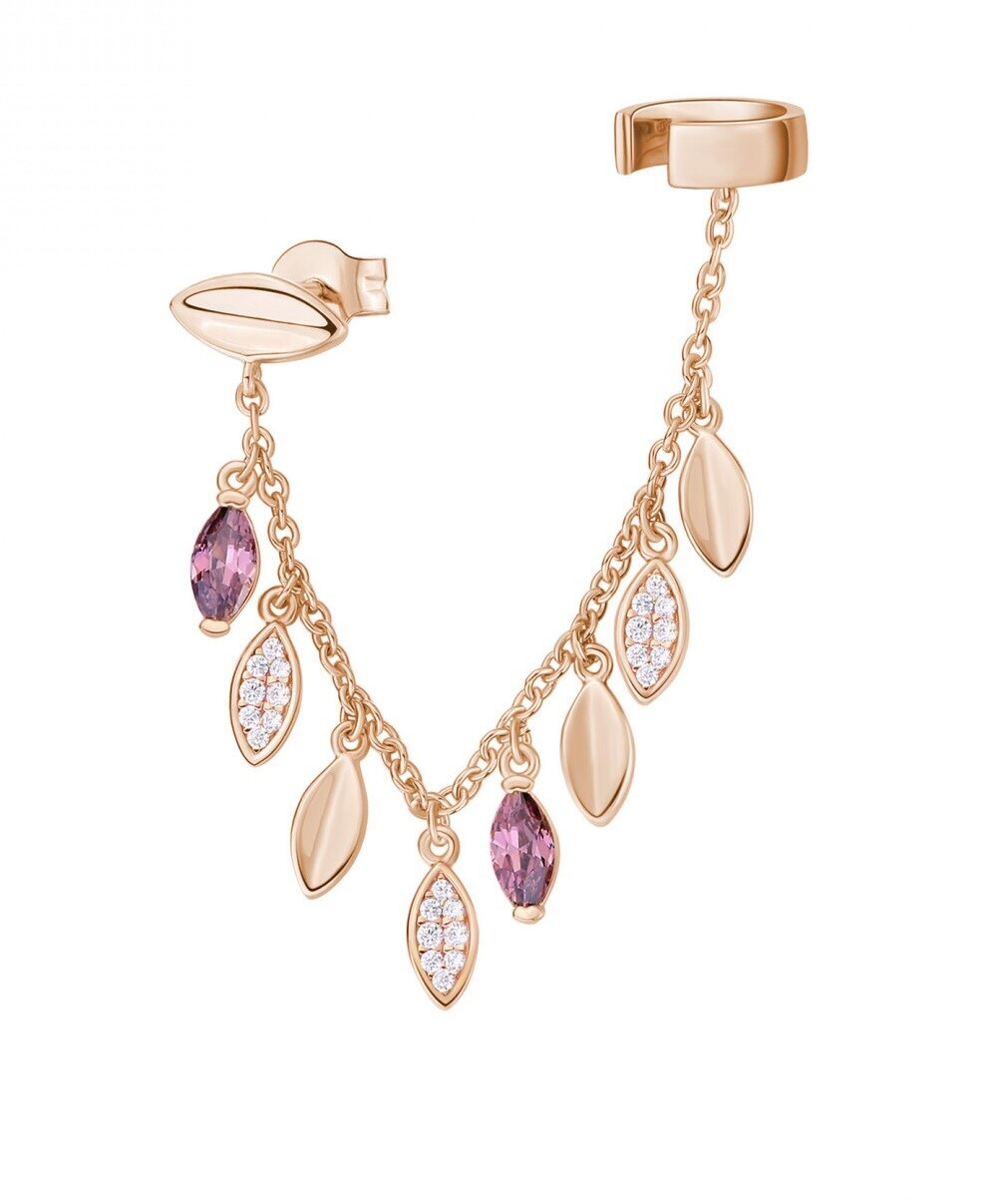 Rosato Módní pozlacená single náušnice se zirkony Gaia RZGA55