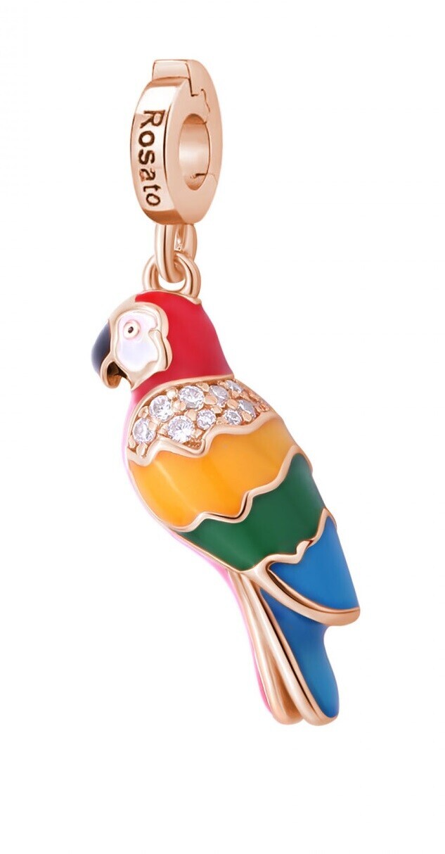 Rosato Pozlacený přívěsek Papoušek Ara Storie RZ228