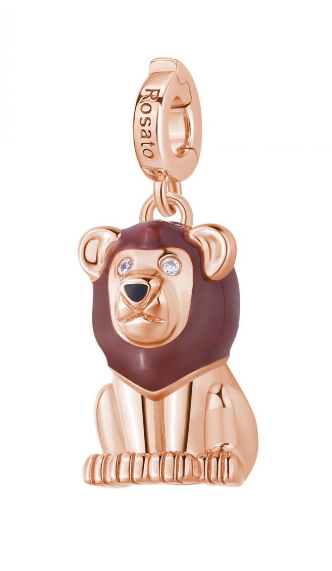 Rosato Růžově pozlacený přívěsek Lev Storie RZ225