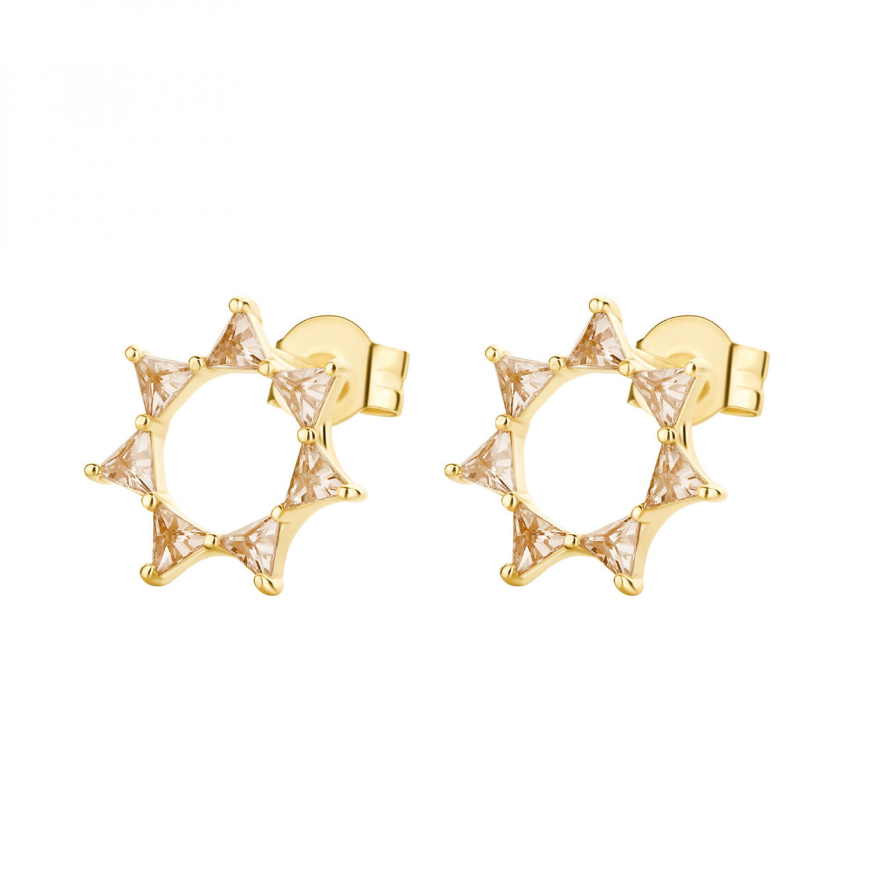 Rosato Pozlacené náušnice pecky s kubickými zirkony Vittoria RZVT24