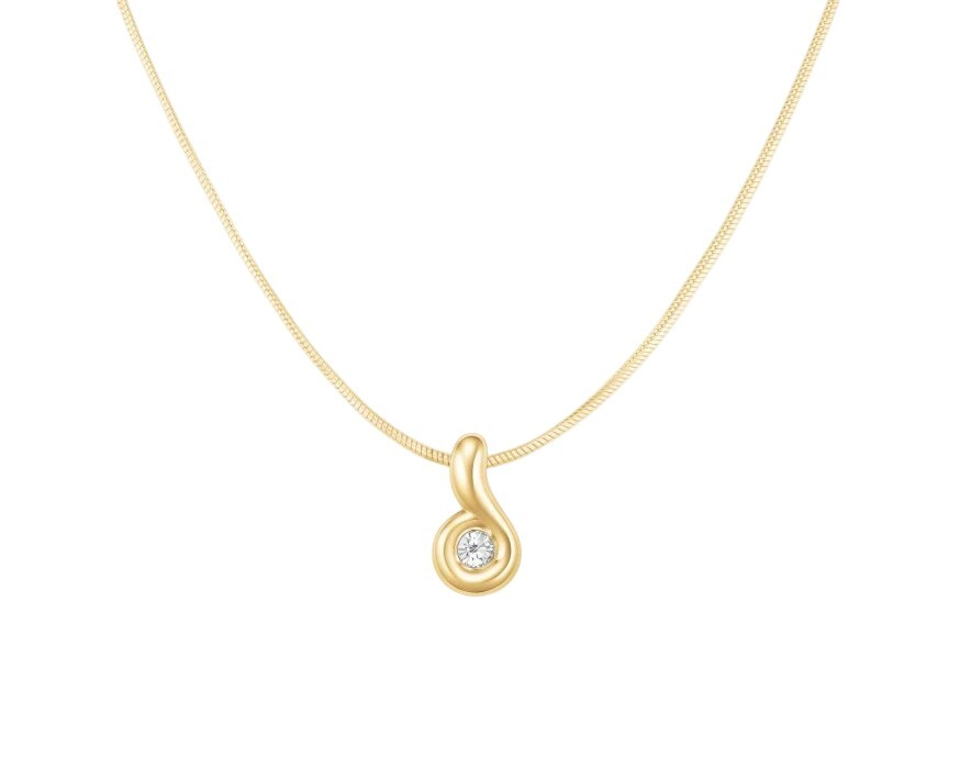 Rosefield Elegantní pozlacený náhrdelník Wave JNWPG-J1307