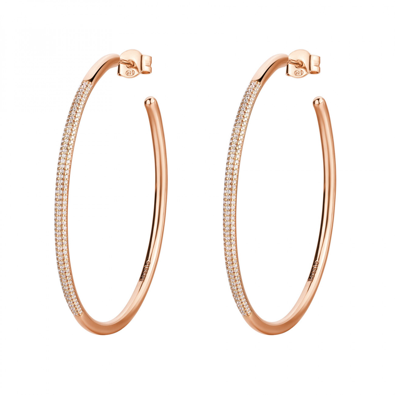 Rosato Okouzlující kruhové náušnice se zirkony Bianca RZBI49