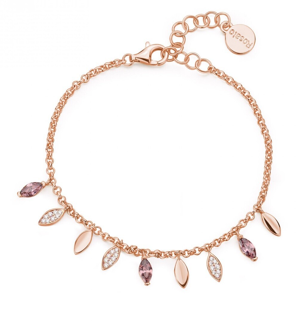 Rosato Slušivý pozlacený náramek s přívěsky Gaia RZGA45
