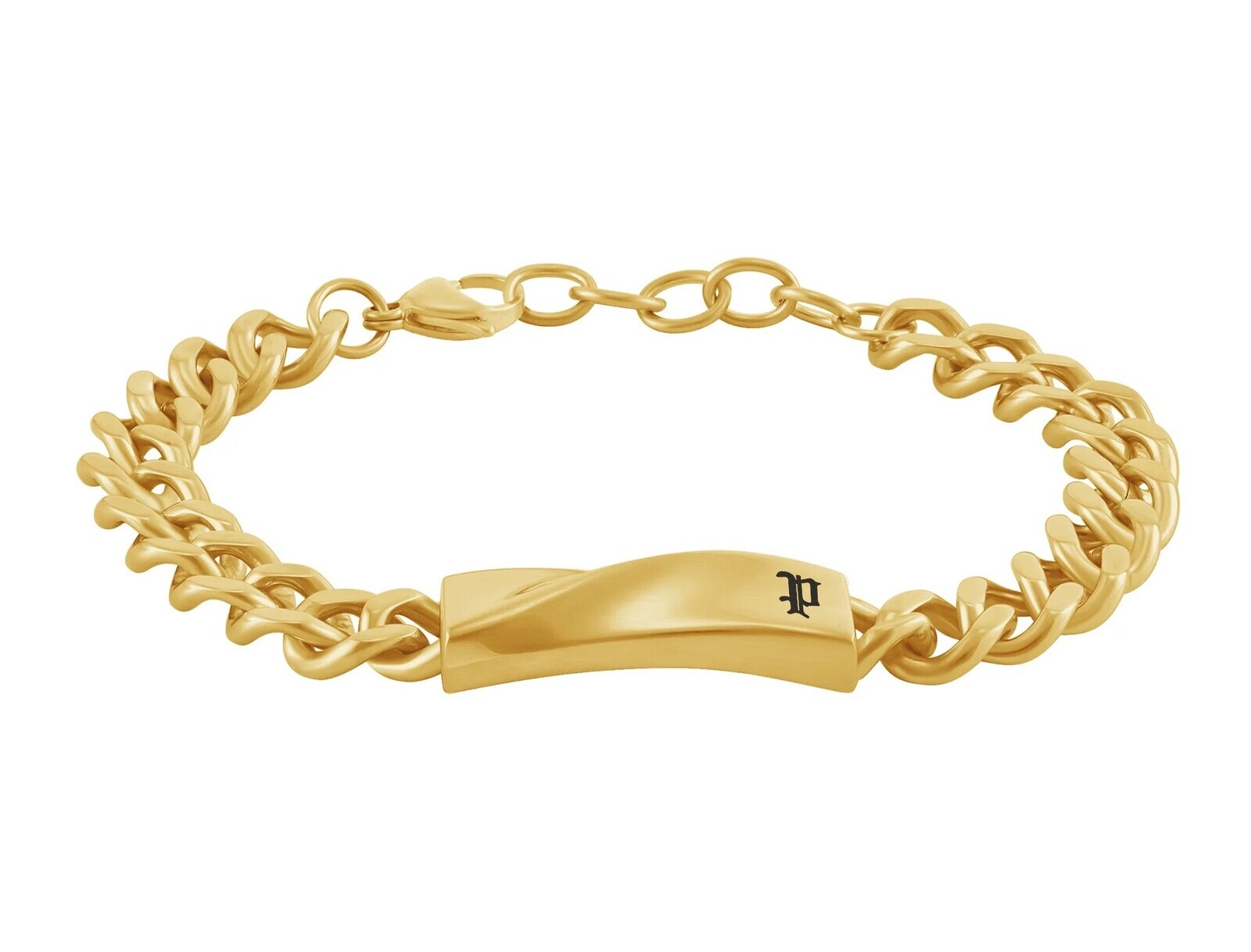 Police Stylový pozlacený náramek Contorto PEAGB0081702