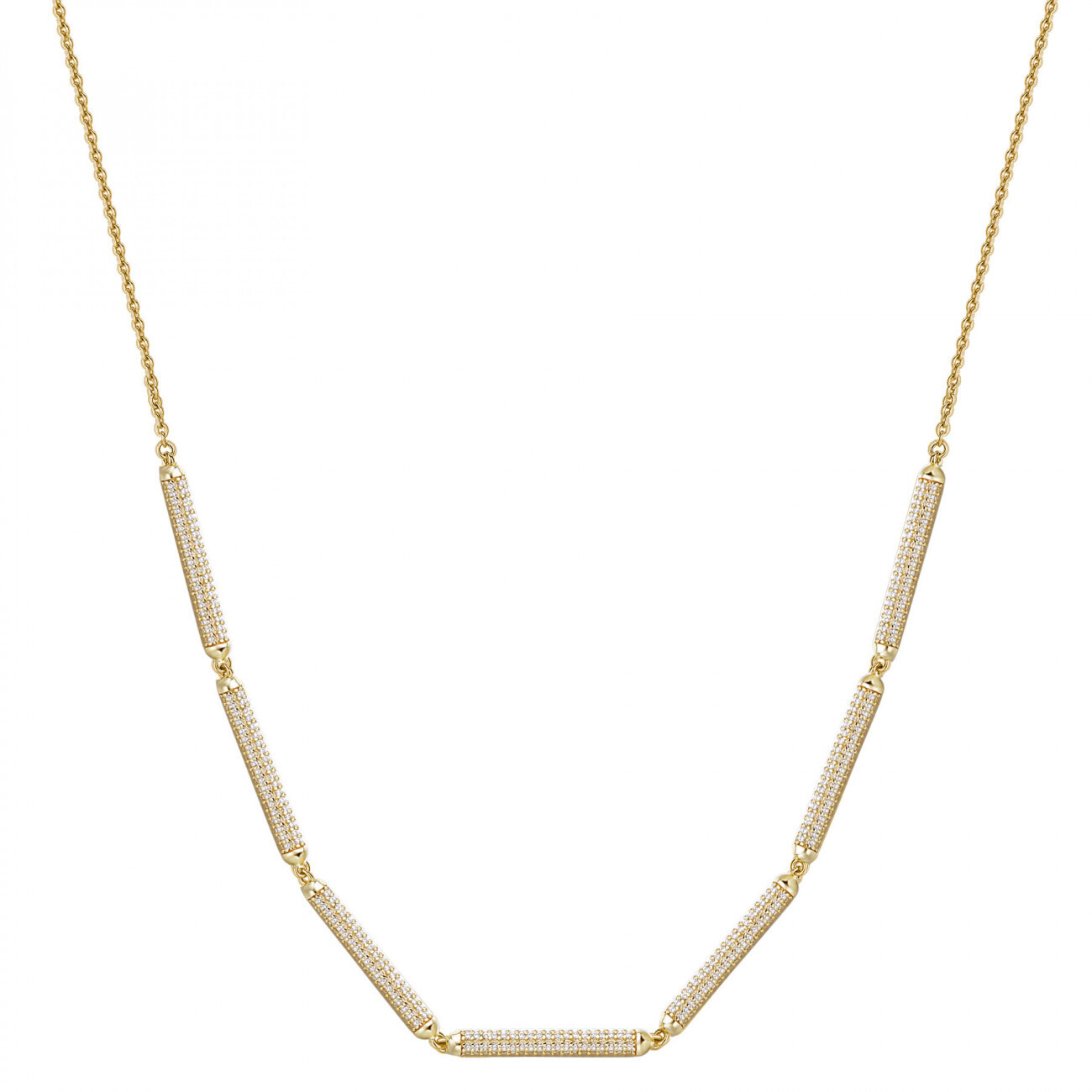 Rosato Módní pozlacený náhrdelník se zirkony Bianca RZBI63