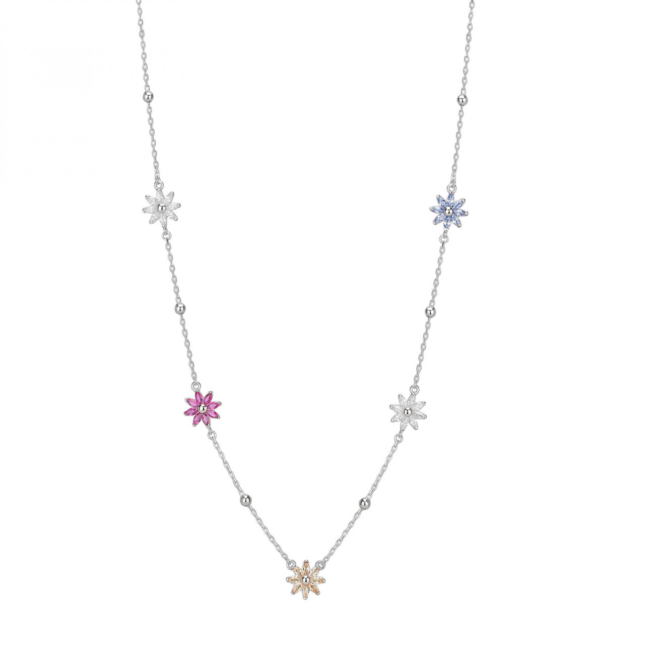 Rosato Půvabný dámský náhrdelník s barevnými zirkony Gaia RZGA65