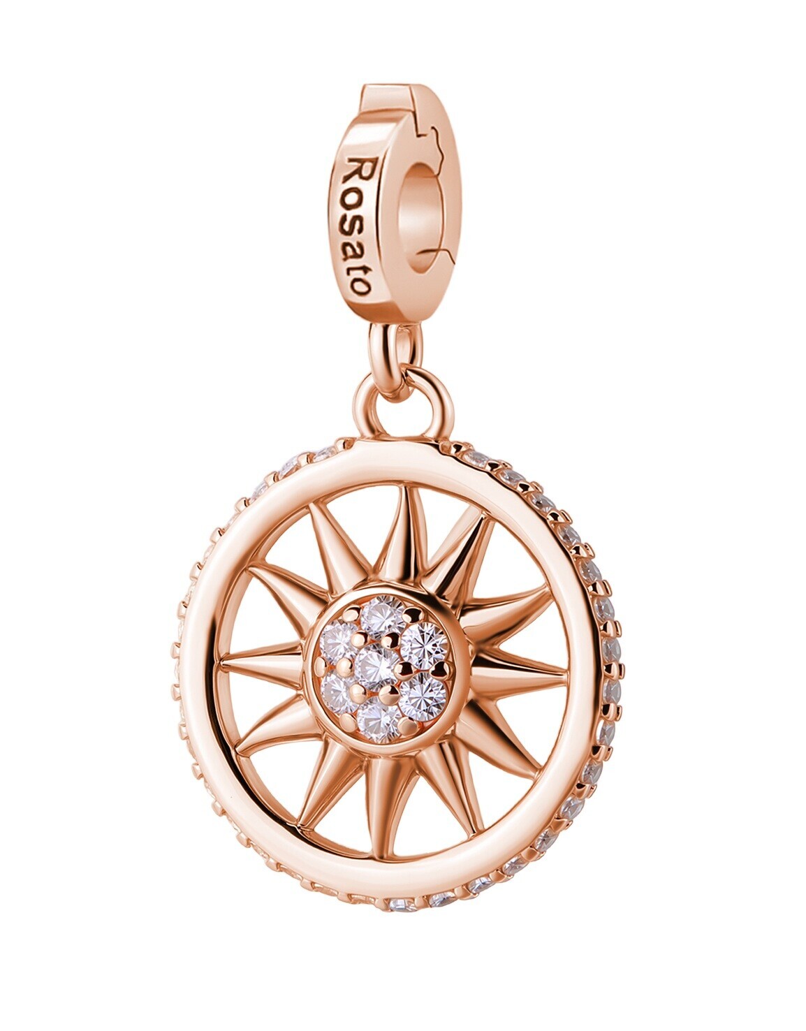 Rosato Pozlacený přívěsek Slunce s čirými zirkony Storie RZ251