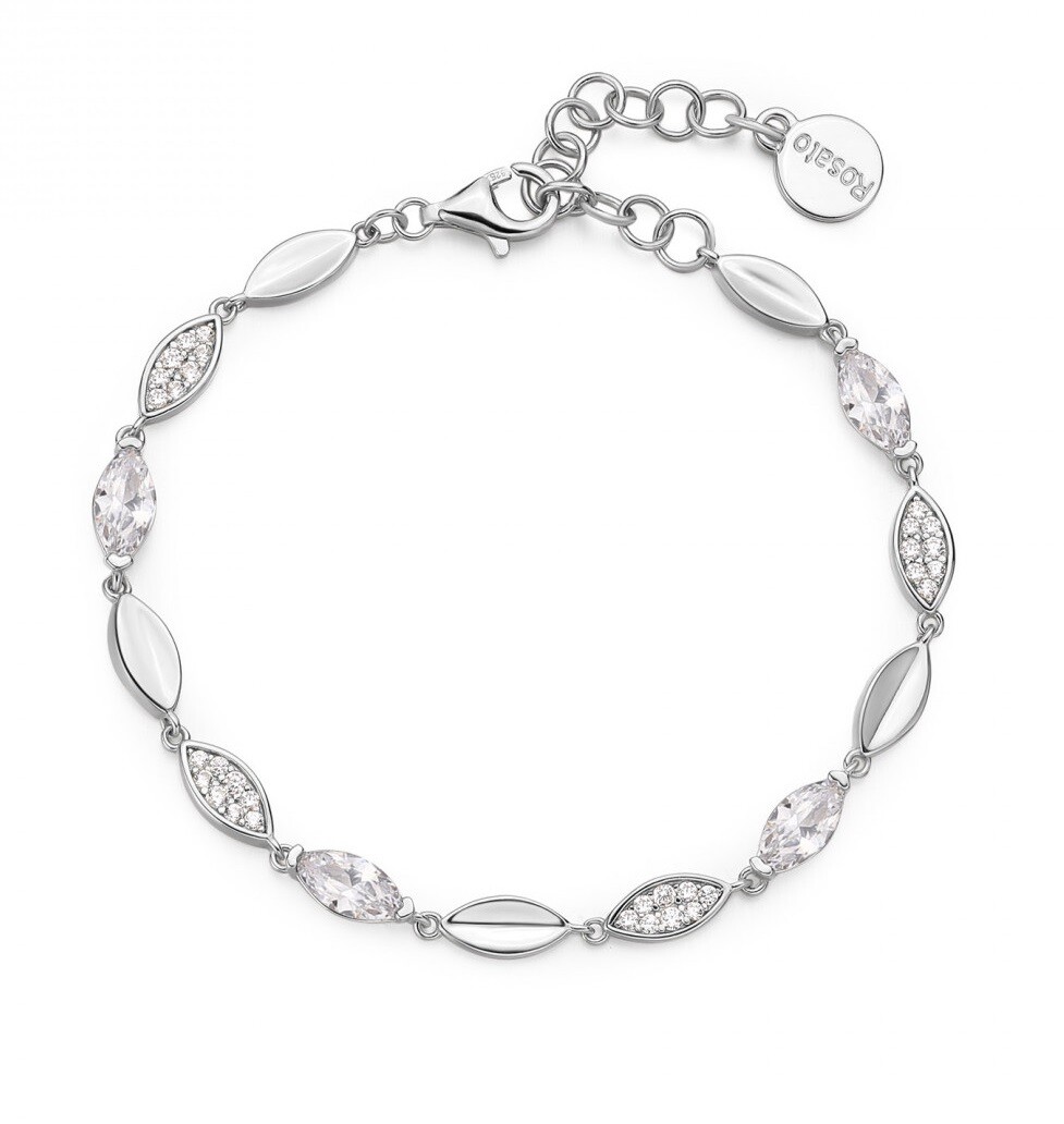 Rosato Luxusní stříbrný náramek s kubickými zirkony Gaia RZGA46