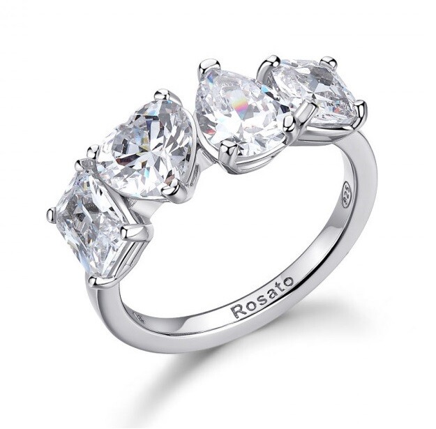 Rosato Stříbrný dámský prsten s kubickými zirkony Gemma RZGE34 54 mm