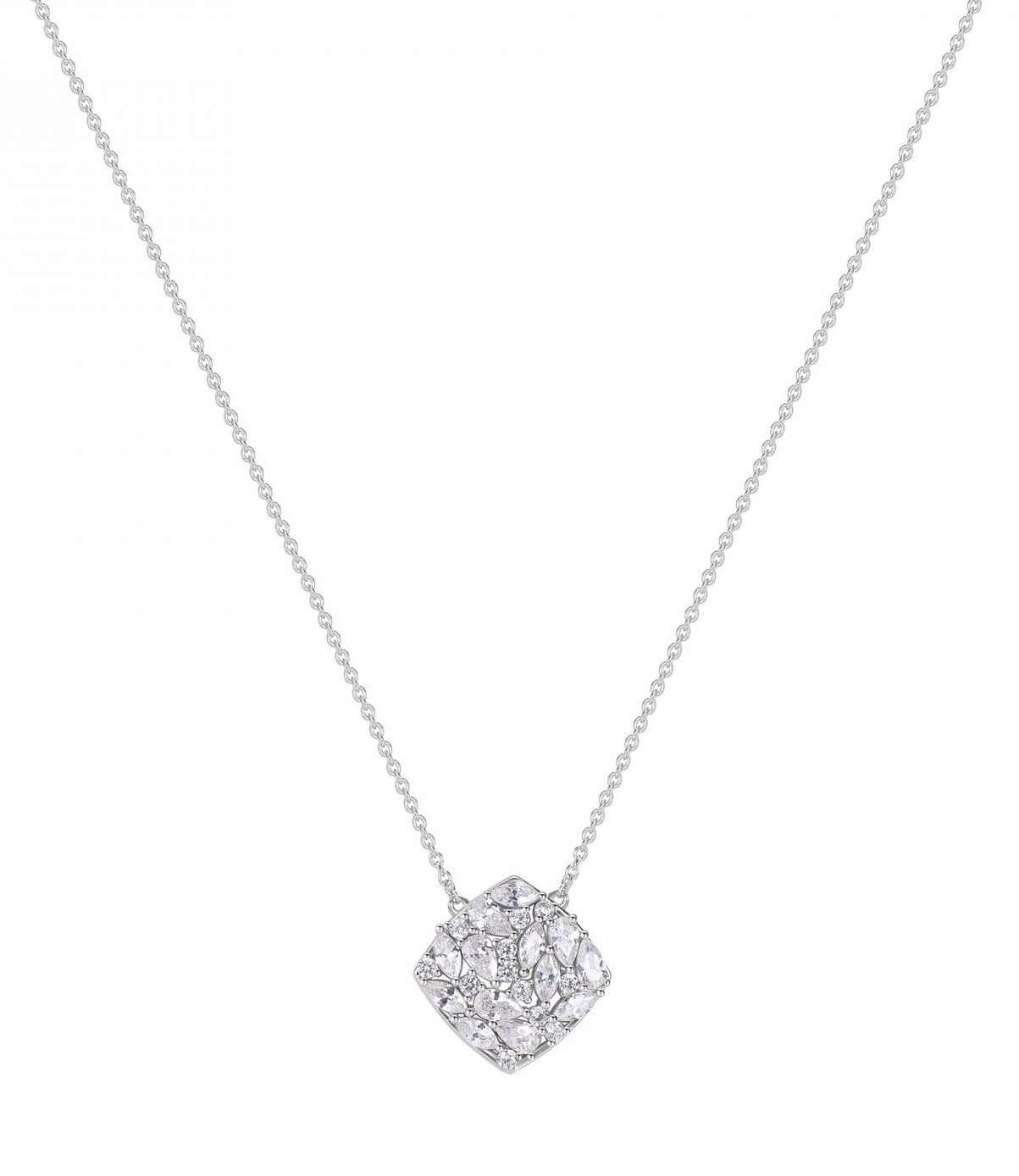 Rosato Stříbrný náhrdelník s čirými kubickými zirkony Gemma RZGE07