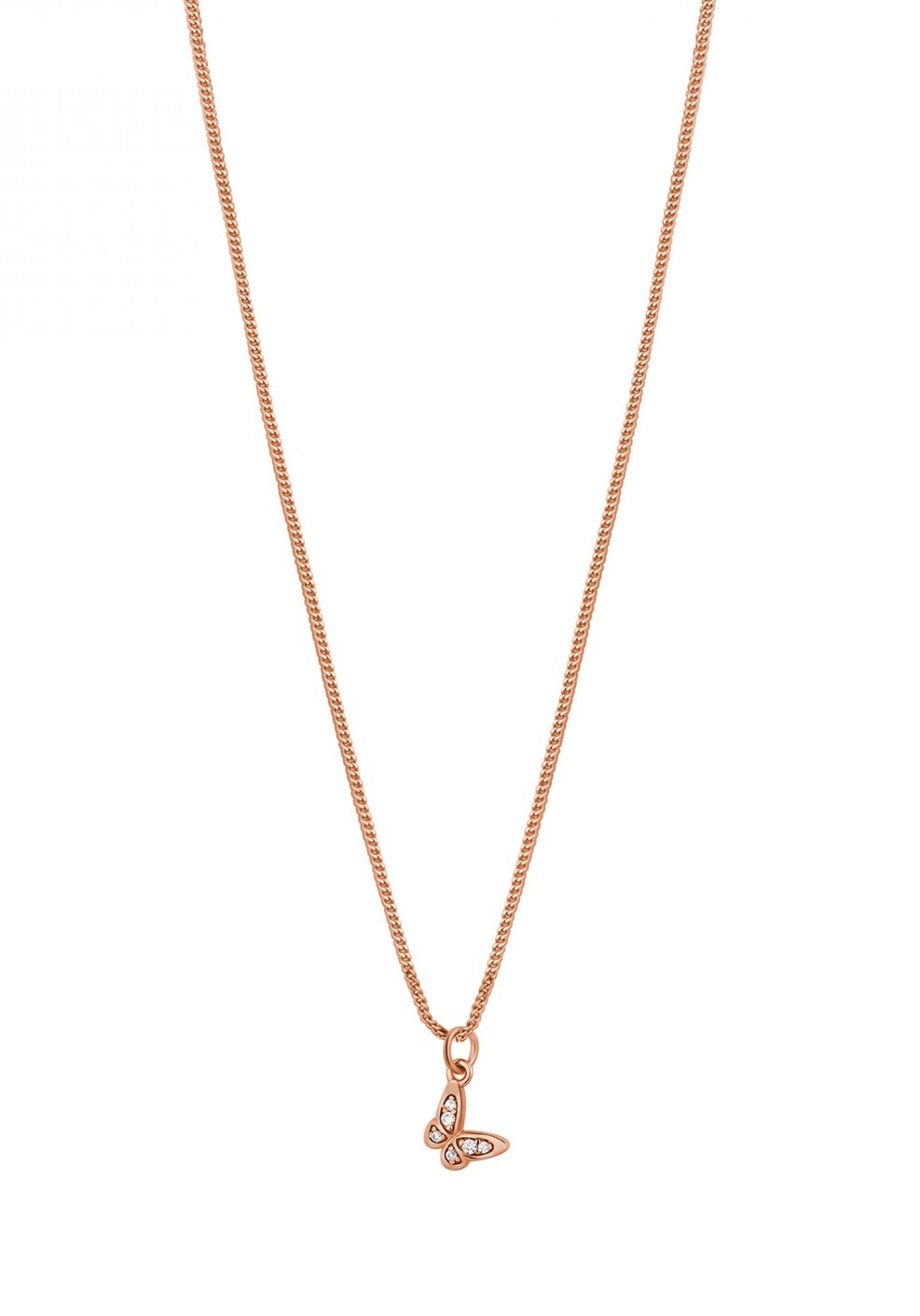 Rosato Něžný bronzový náhrdelník s motýlem Allegra RZAL034 (řetízek, přívěsek)