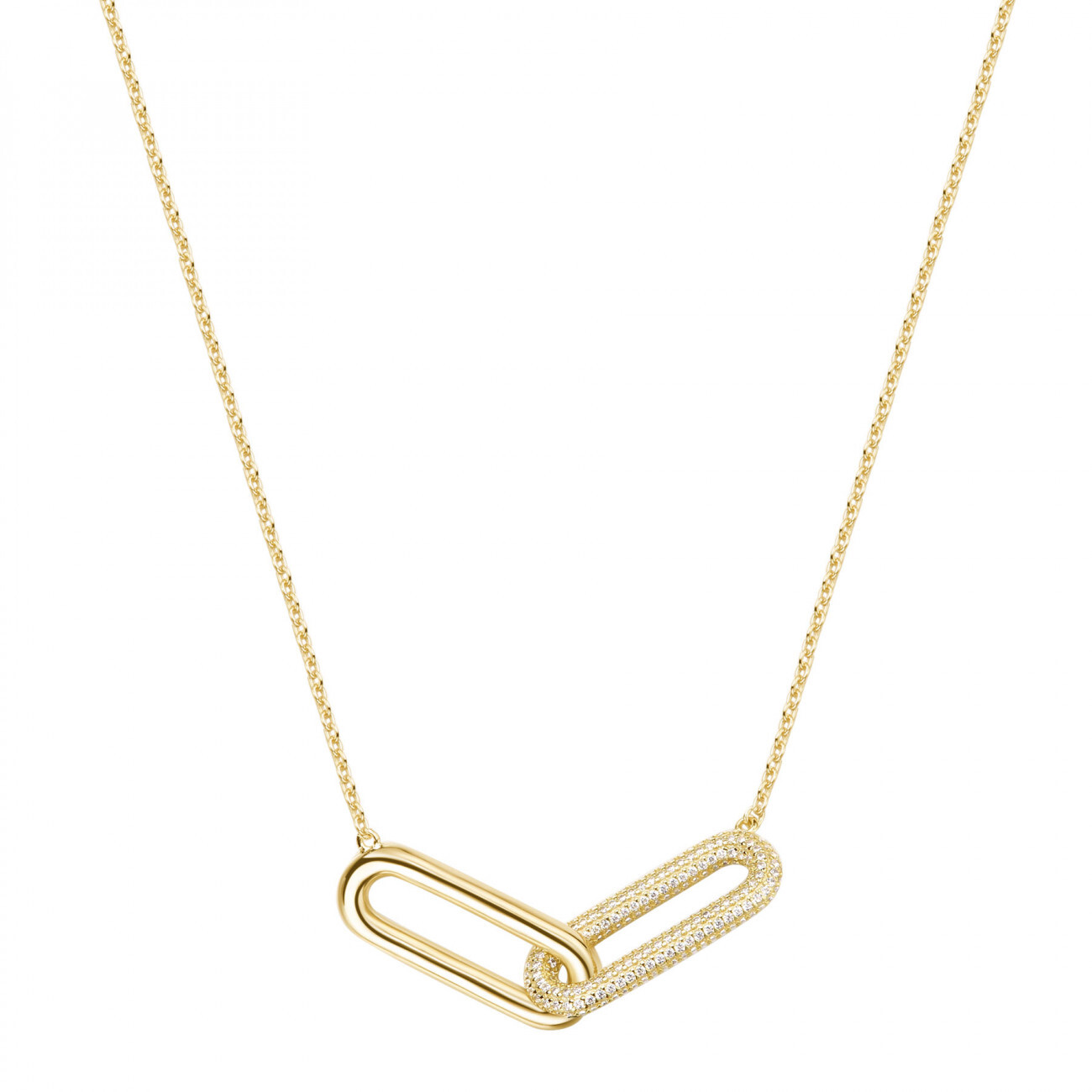 Rosato Okouzlujiící pozlacený náhrdelník se zirkony Bianca RZBI61