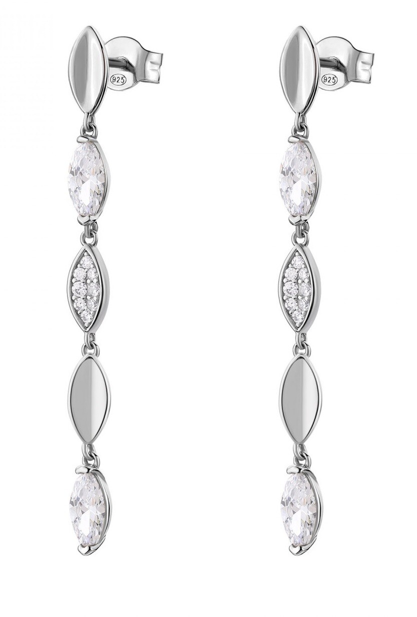 Rosato Dlouhé stříbrné náušnice s kubickými zirkony Gaia RZGA52