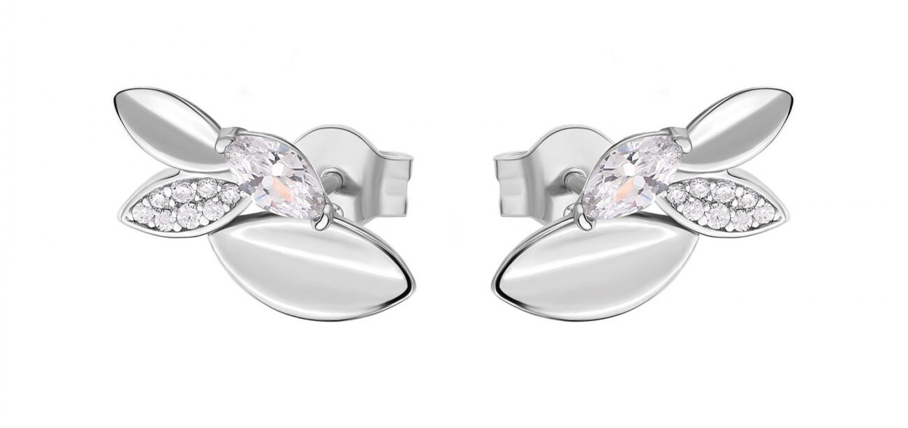 Rosato Půvabné stříbrné náušnice s kubickými zirkony Gaia RZGA50