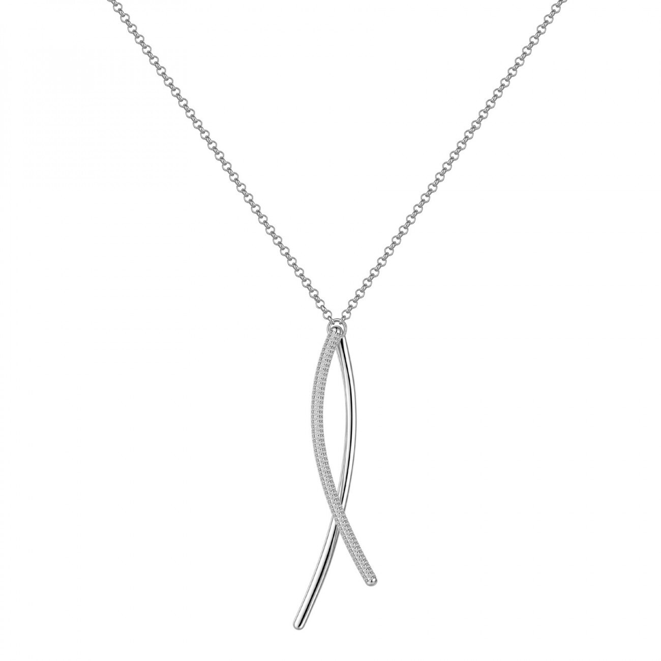 Rosato Luxusní stříbrný náhrdelník se zirkony Bianca RZBI88