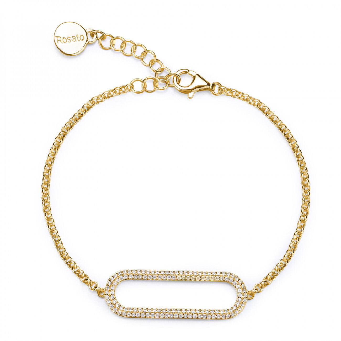 Rosato Zlacený náramek s kubickými zirkony Bianca RZBI66