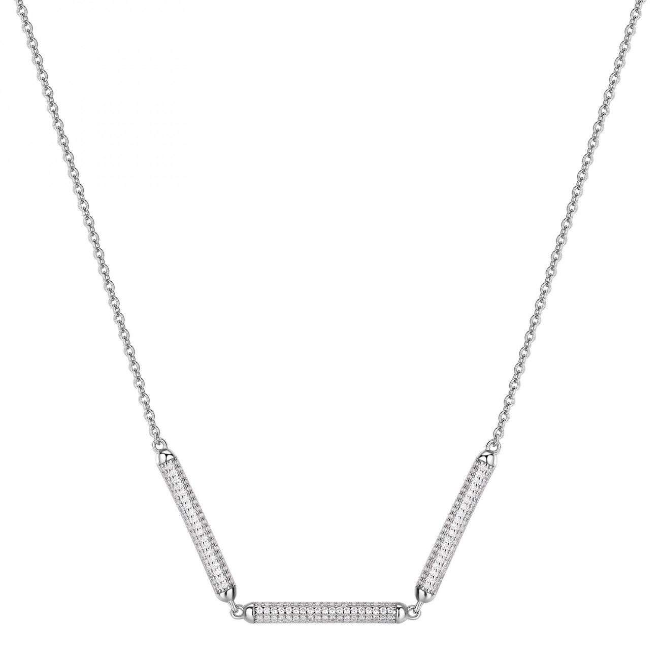 Rosato Stříbrný náhrdelník se zirkony Bianca RZBI10