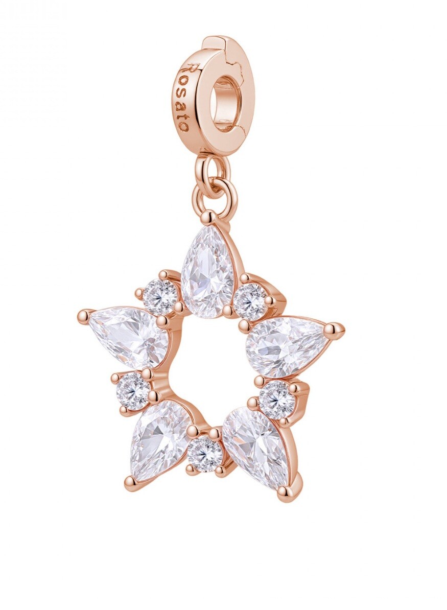 Rosato Pozlacený přívěsek Hvězda s kubickými zirkony Storie RZ246