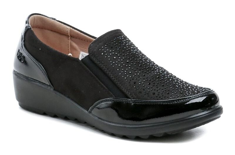 Wojtylko 7B26318 černé dámské polobotky