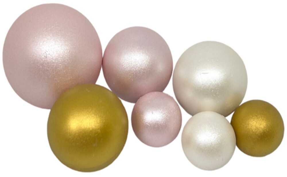 Čokoládové koule Ružovo-bílo-zlaté - K-Decor