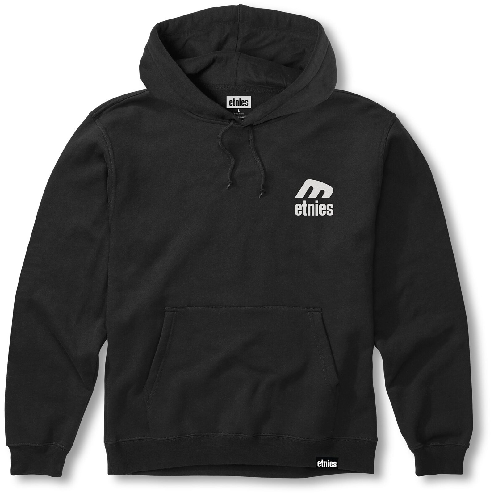 mikina ETNIES - Icon E Hoodie Black/White (976) velikost: L