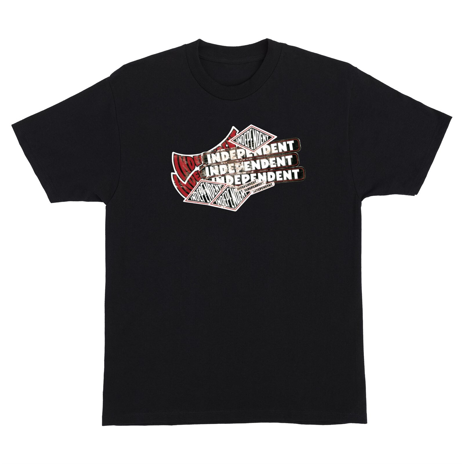 triko INDEPENDENT - Sticker Pile S/S Heavyweight Black (159961) velikost: L