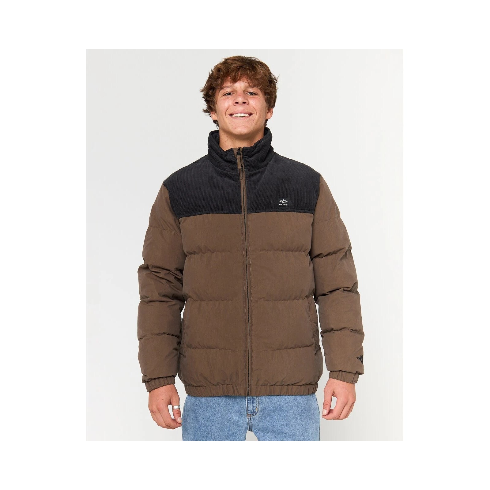 bunda RIP CURL - Fade Out Cord Puffer Jacket Chocolate (685) velikost: XL