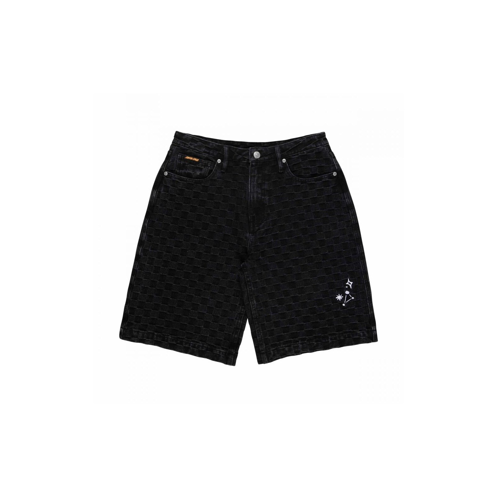 kraťasy SANTA CRUZ - Split Sun Shorts Black Wash Check (BLACK WASH CHECK) velikost: 12